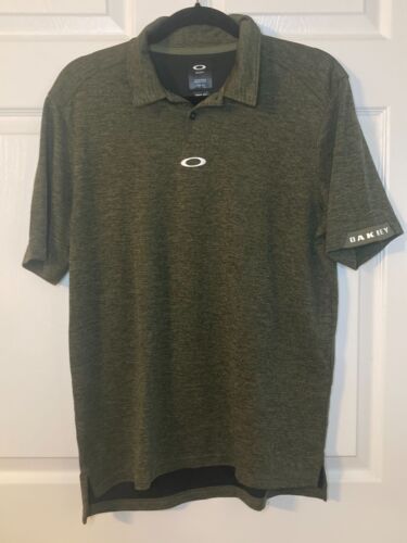 Oakley Herren Aero Ellipse Kurzarm Polo - dunkelgrün - Größe M
