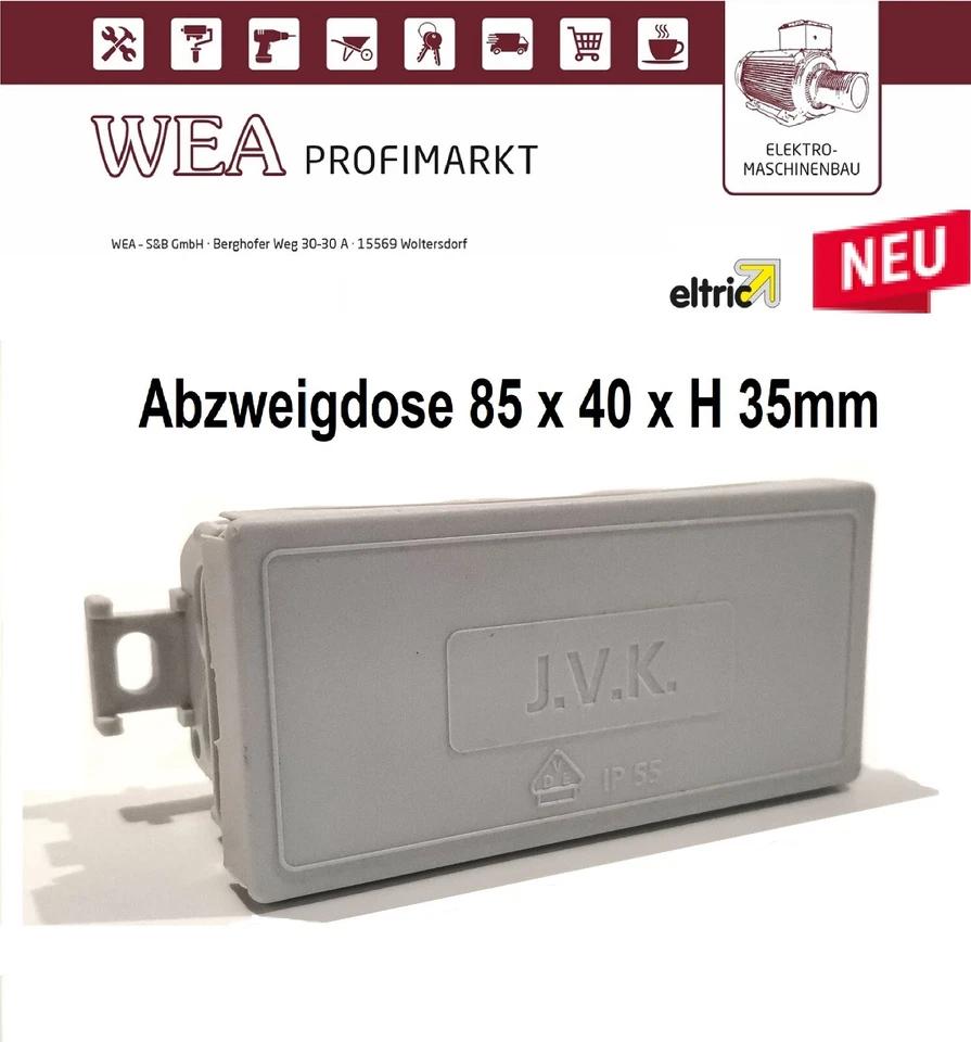 ELTRIC Feuchtraum Aufputz Abzweigdosen Verteilerdose Abzweigkasten Verbindungsdosen