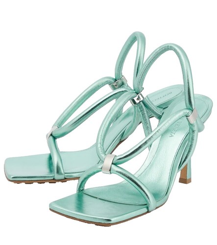 Studio Belvedere White Eel Leather Slingback Sandals 9  display picture 1