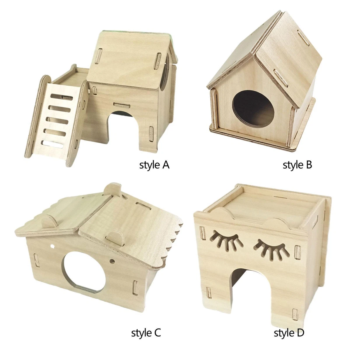 Wooden Hamster House Exploration Toy Solid Wood Cage Accessories Wooden