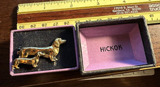 Dachshund Vintage Hickok Tie Bar Clip Doxie dog