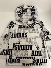 Logo Print Fleece Pullover Hoodie ADIDAS Kids Size 4.  NUC