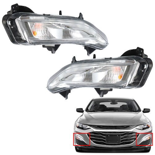 Luces de señal de giro de parachoques diestro y derecho para Chevy Malibu 2019-2022 con faro antiniebla LED DRL - Imagen 11 de 12
