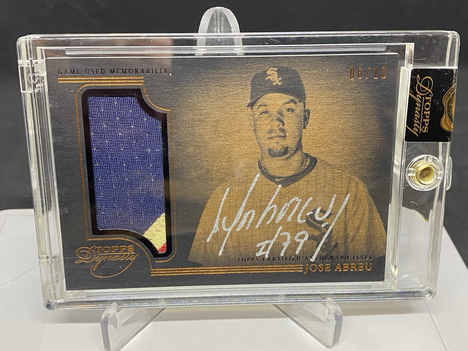 2014 Topps Dynasty Jose Abreu Auto Prime Jersey Patch /10 Sealed White Sox