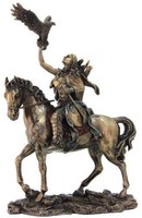 Native American Navajo Indian On Horse W/ Eagle Statue Sculpture Figurine, New, on sale Native American Navajo Indian On Horse W/ Eagle Statue Sculpture Figurine, New, on sale