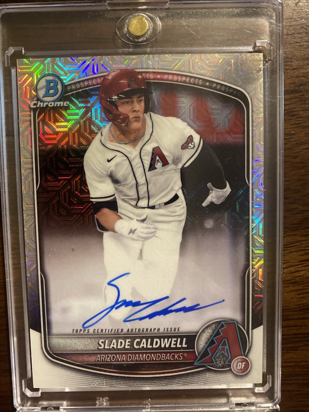 2025 Bowman Chrome Autograph Mojo Refractor #BMA-SC Slade Caldwell RC Auto
