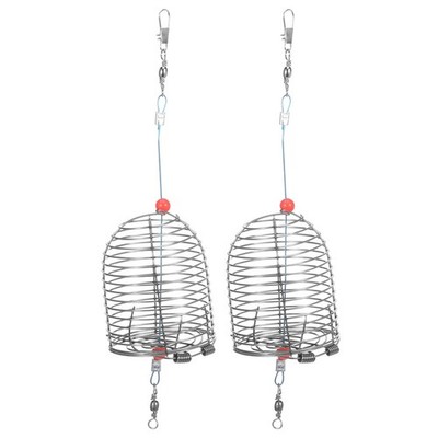  2 PCS Angelköder Aus Edelstahl Angelköderkäfig Zum Angeln Fischerzubehör
