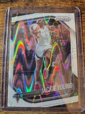 2025 Panini Prizm WNBA Jackie Young White Seismic Prizm #23 Las Vegas Aces