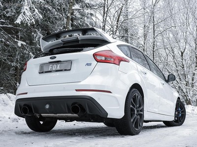  Duplex Sportauspuff Ø76mm Ford Focus 3 RS je 129x106mm oval schwarz