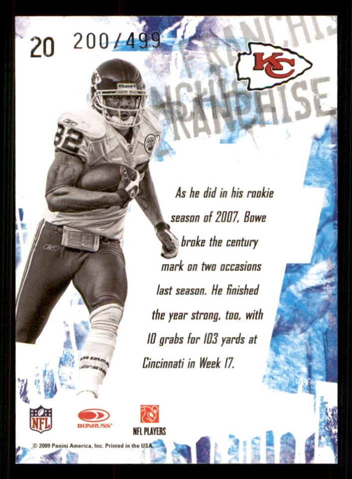 2009 Score Inscriptions Franchise #20 Dwayne Bowe /499 - Image 2 of 2