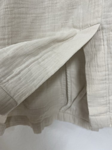 a.n.a Cotton Blazer Jacket Women’s Large Moonbeam Cream Gauze Comfortable - Picture 10 of 11