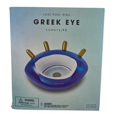 Sunnylife Luxe Pool Ring Greek Eye Open Box Never Used Summer Outdoor