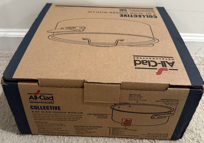 NEW ALL CLAD D7 COLLECTIVE 6 QT SLOW COOKER BRUSHED 7-PLAY STAINLESS STEEL W/LID