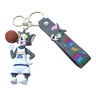 #ad Tom And Jerry Keychain TOM Cat Keyring Backpack Purse Zipper Charm New Free Ship $11.97