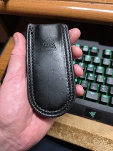 Tops Black Leather Knife Sheath for Baja 3 Fixed Blade Sheath Only