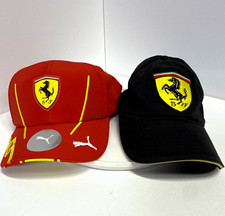 FERRARI (2 adjustable caps)Vintage cap and PUMA Ferrari Carlos Sainz Red/Yellow