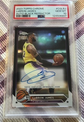LeBron James 5/10 auto PSA 10 POP 1/1 2023-24 Topps Chrome autograph