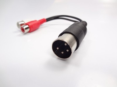 Clairmont Cable QUAD 33 44 303 405 405-2 4-pin DIN Dual RCA Female Adapter