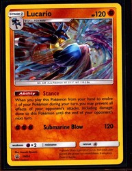 Lucario SM54 Sun & Moon Black Star Promo Holo