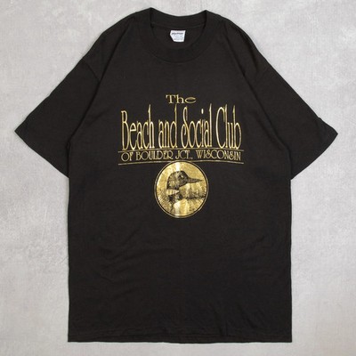 Stedman Vintage Beach And Social Club Single Stitch T-Shirt Large Herren 1990er