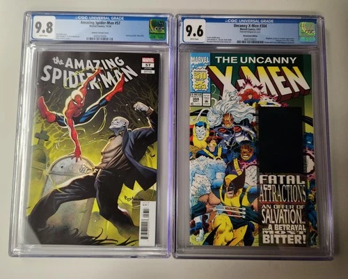 AMAZING SPIDER-MAN #57 CGC 9.8 Roge Antonio 1:25 Variant AND X-Men #304 CGC 9.6