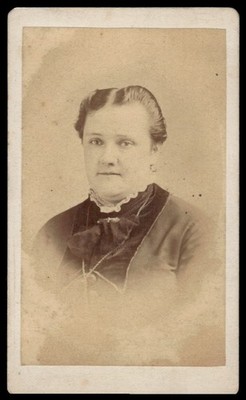 Antique CDV Circa 1880s H. A. Mills. Lady Dark Dress, Camde. ME.