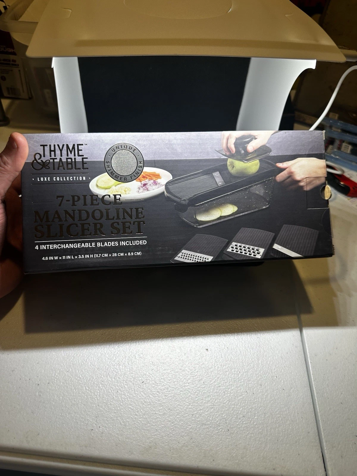 Thyme & Table 7-Piece Mandolin Slicer Set with 4 Stainless Steel Blades