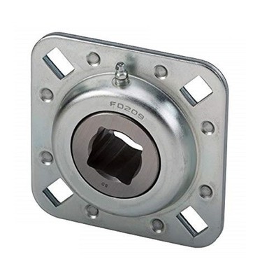 2 of Disc Harrow Bearing 1-1/4'' Square Bore 4 - 0.531'' x 0.687'' Bolt Holes & 5''