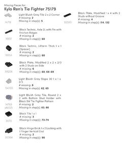 Excellent Condition LEGO Kylo Ren&rsquo;s Tie Fighter 75179 95% Complete (599/630 pcs)