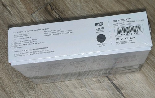 ALURATEK 9" WiFi TOUCHSCREEN DIGITAL PHOTO FRAME WITH MOTION 16GB NEW SEALED - Picture 4 of 7