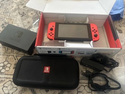 Nintendo Switch (OLED) HEG-001 Mario Red Edition Console microSD card 124GB