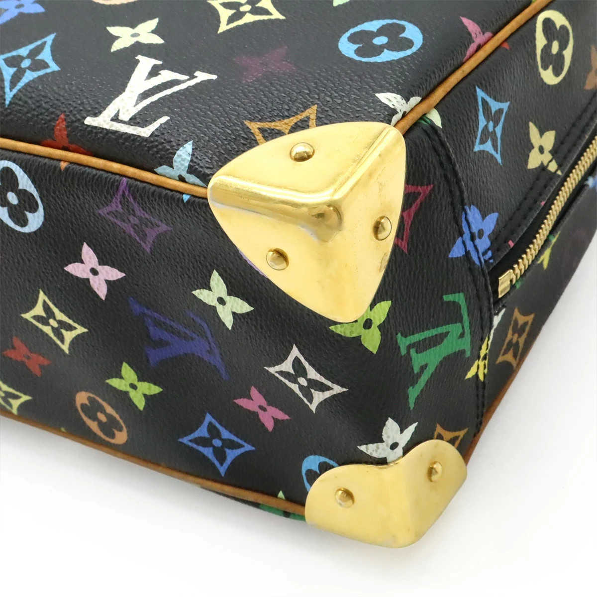 Louis Vuitton LV Monogram Multicolor Trouville Hand Bag Noir Black