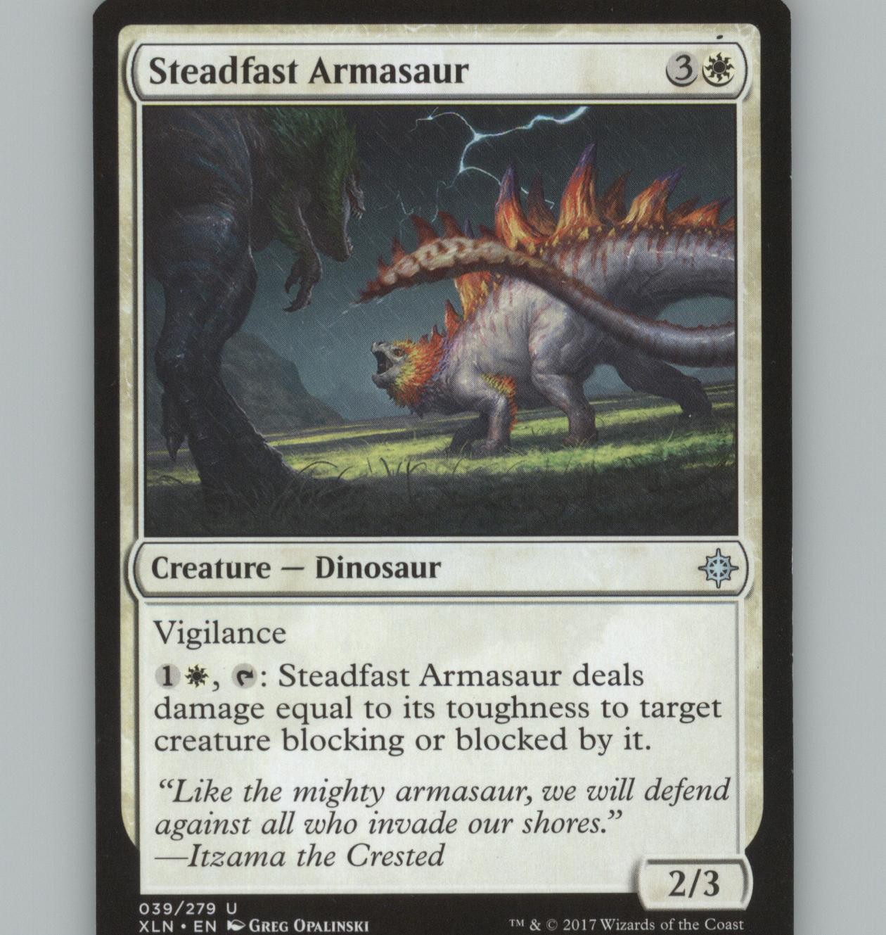 Steadfast Armasaur 39 Uncommon Ixalan Lightly Played