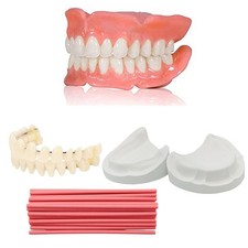 Top and Bottom DIY Denture Fake Teeth set - Do it Yourself Full or Partial...