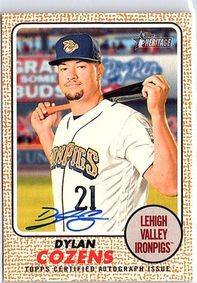 2017 Topps Heritage Minor Real One Autograph Dylan Cozens - #ROA-DC Auto