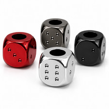 Glutkiller 4er Set Metall Zigarettenl&ouml;scher W&uuml;rfel Rot Silber Schwarz hochwertig