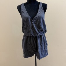 ALO Yoga Women's Grey Sleeveless Playsuit - Romper Size Medium