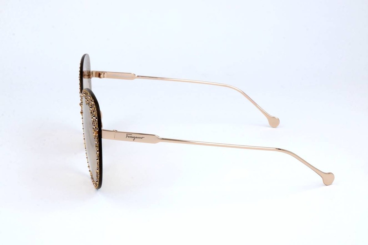 Ferragamo SF178SR 718 SHINY GOLD/BIRCH 63/13/140 WOMAN