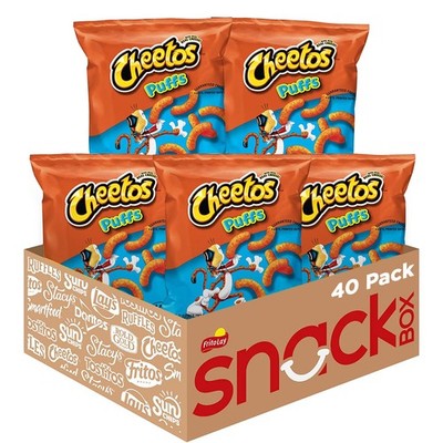 Cheetos Cheese Flavored Snacks, Puffs, 0.875 Ounce (Pack 40 Count of 1) 