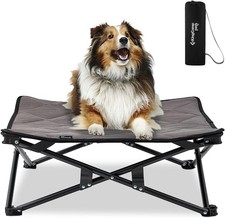 KingsCamp Elevated Dog Bed Portable Raised Beds Stable Folding Dog Cot Dog Campi