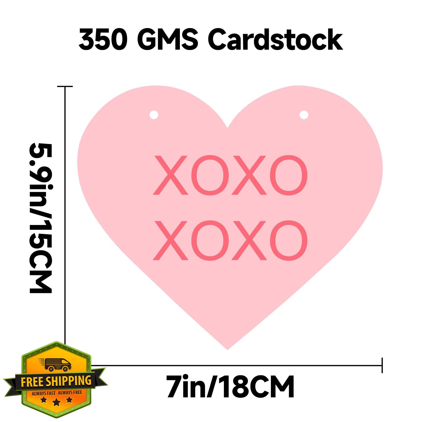 Conversation Hearts Garland Banner Multicolor Pre-Strung Valentine thumbnail 3