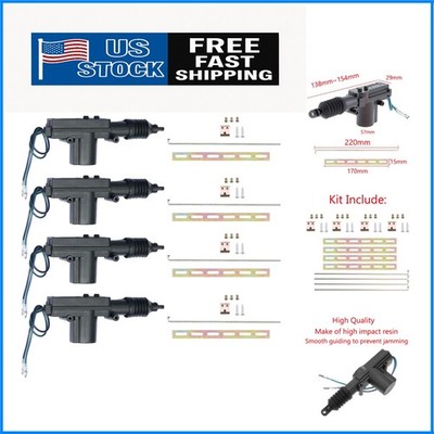 Durable Universal 2 Wire Power Door Lock Actuator 12V - 4 Pack Solution