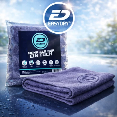 EASYDRY® 2x Premium Microfaser Tücher Glastuch Fenster Putztücher Streifenfrei - Bild 1 von 4