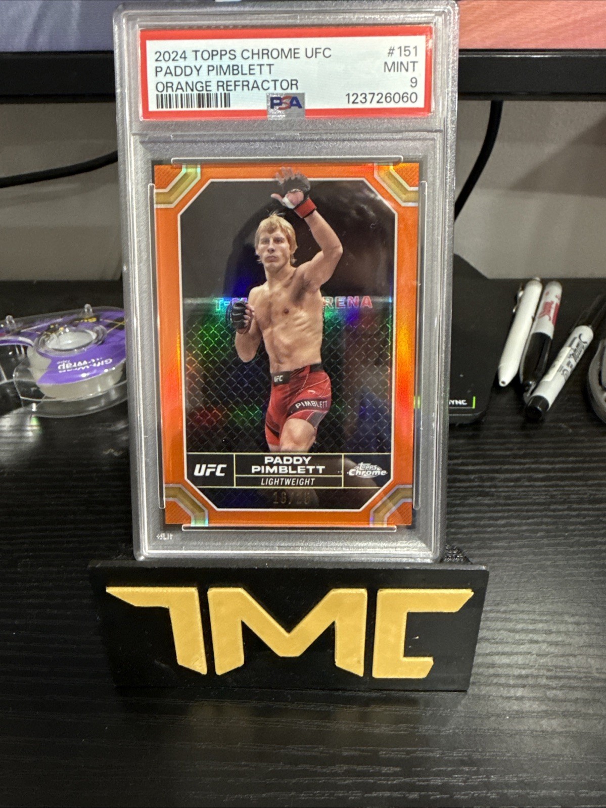 2024 Topps Chrome UFC Paddy Pimblett Orange Refractor /25