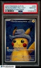 2023 Pokemon SVP En Pokemon X Van Gogh #085 Pikachu Grey Felt Hat PSA 10
