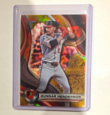 2024 Topps Bowman's Best Gunnar Henderson Baltimore Orioles Card #B 50/50
