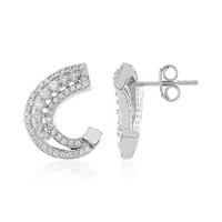 Cavill Zirkon Silberohrringe Damen 925 Sterling Silber 1,125Ct Halbmond Design