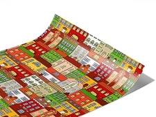 Rwraps Urban Cityscape NYC City Gloss Vinyl Film Wrap 59in x 2ft Vinyl Vehicle