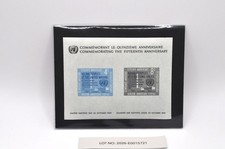 1960 Rare United Nations 15th Anniversary Commemorative 4c, 8c Stamp Plate Issue