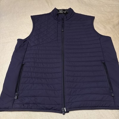 Greyson Yukon X-Lite Quilted Vest Maltese Blue Men's L Full Zip Lightweight Golf
